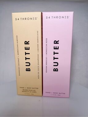 54 Thrones African Beauty Shea Butter set of 2 retail $48 hibiscus  & coconut